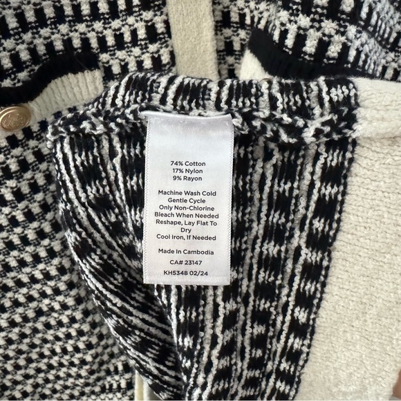 Talbots Textured Tweed Lady Dress Med Sweater Cotton Knit Classic Old Money NWT - Picture 10 of 12